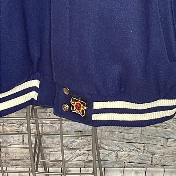 🔥🔥🔥ATL HAWKS VINTAGE WOOL BOMBER JACKET W Leather Lettering Size: XXL🥶🔥🔥🔥 - Picture 7 of 17